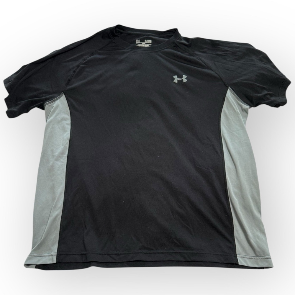 EUC Under Armour HeatGear Loose Fit Tee – Black/Gray – Size XL - Picture 2 of 6